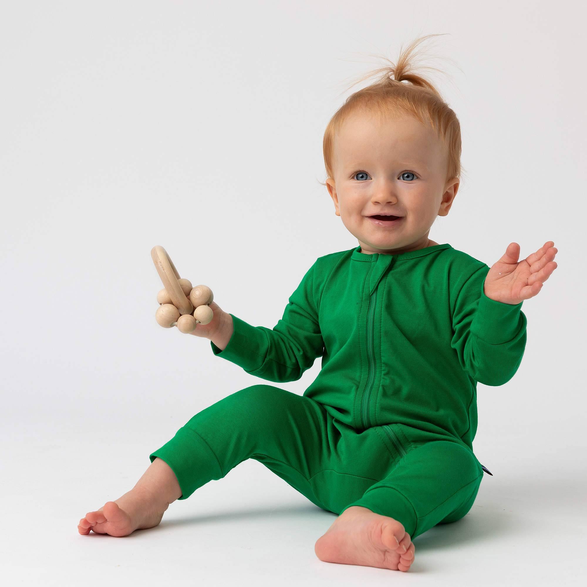 Green romper suit