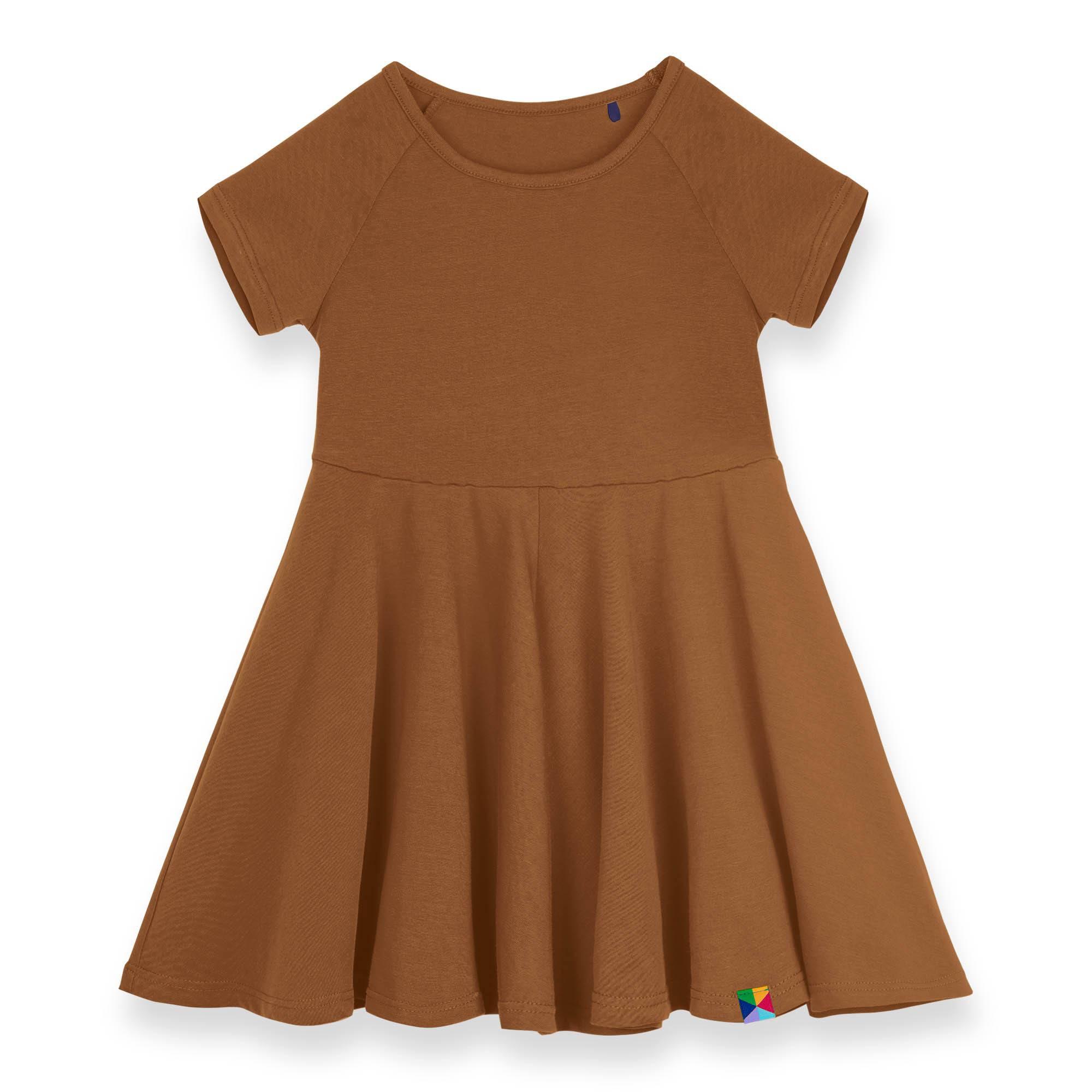 Caramel short sleeve dress