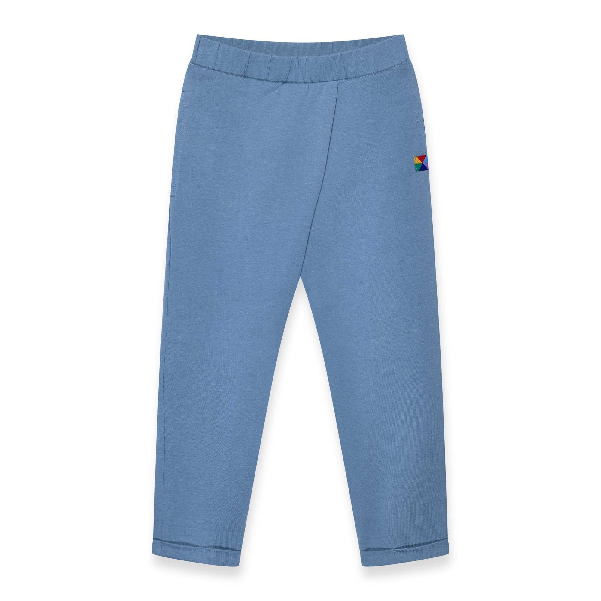 Sky blue pants with a pleat