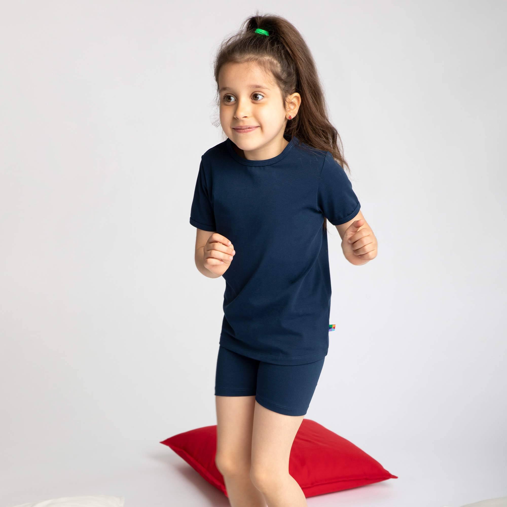 Navy blue short sleeve pyjamas