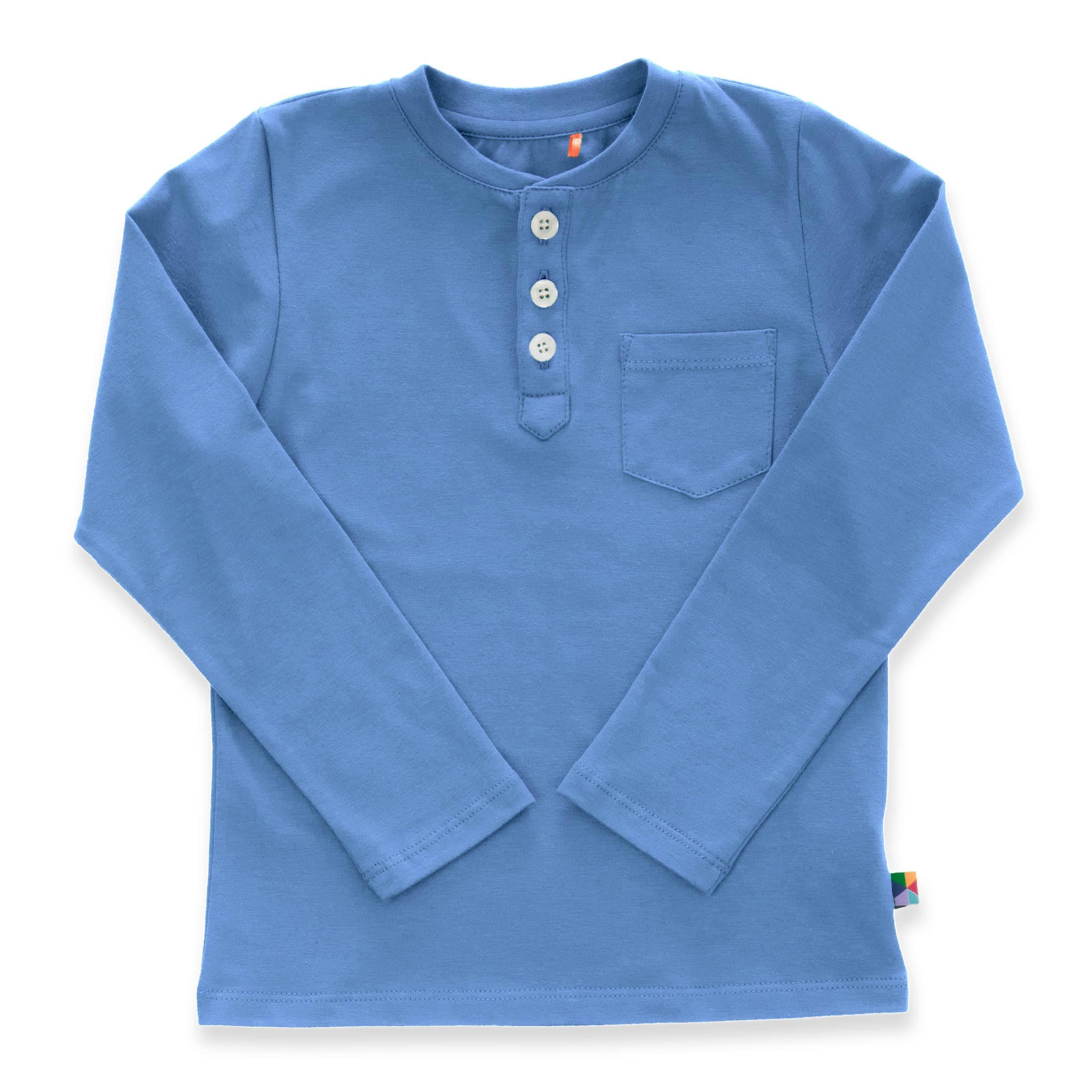 Sky blue henley longsleeve shirt