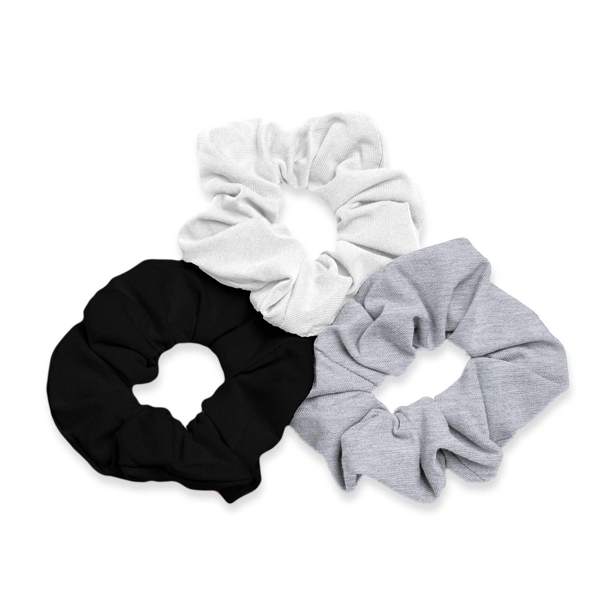 Grey melange scrunchie set