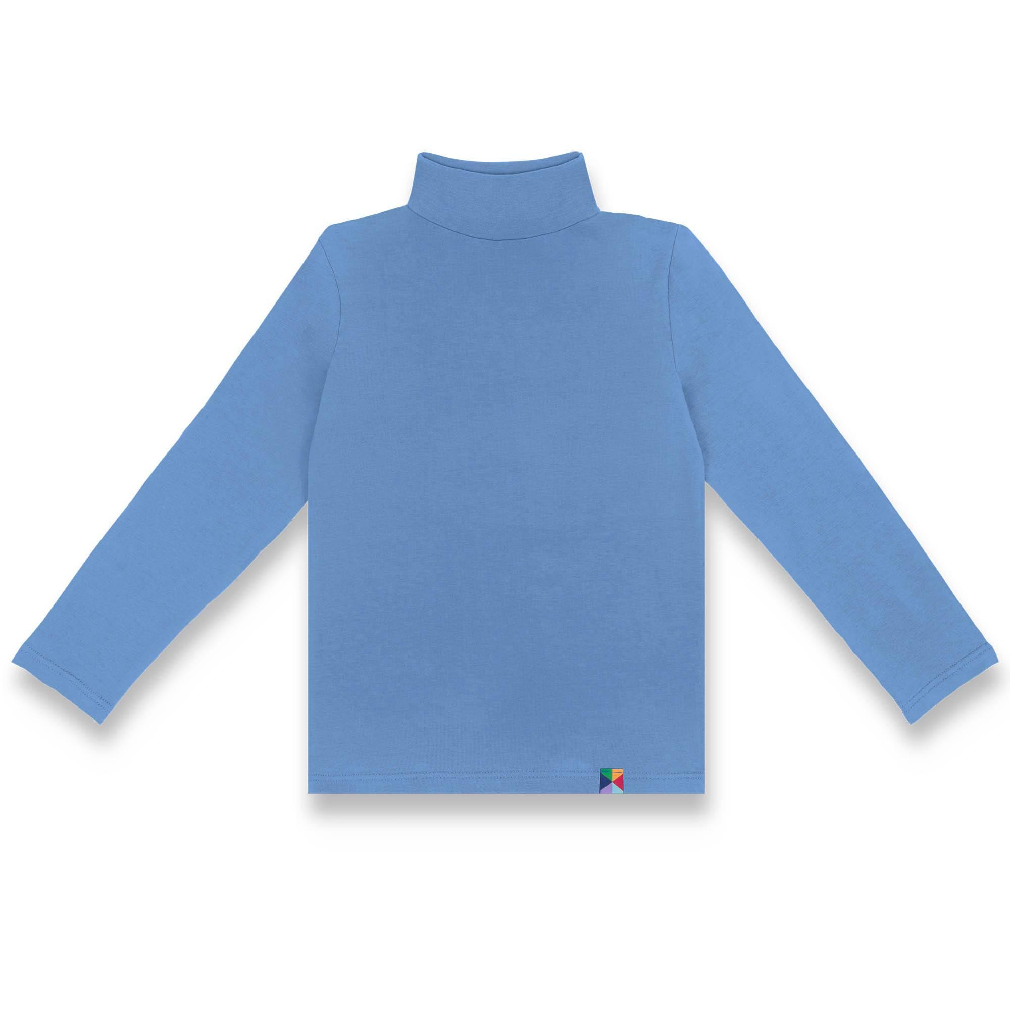 Sky blue turtleneck long sleeve shirt