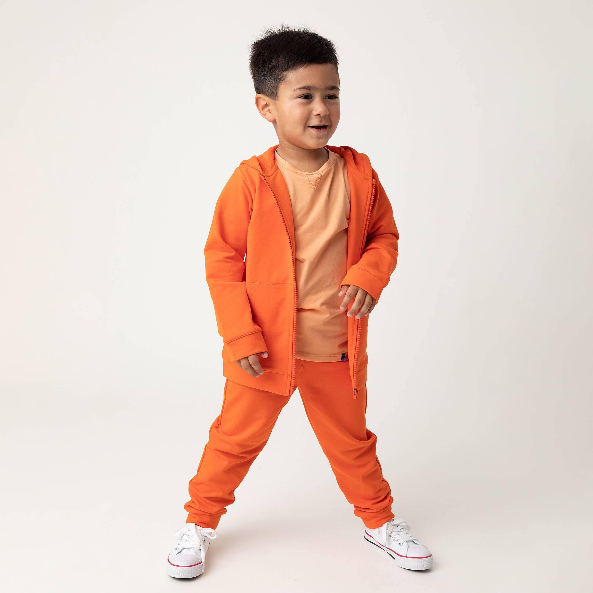 Orange joggers with a back pocket