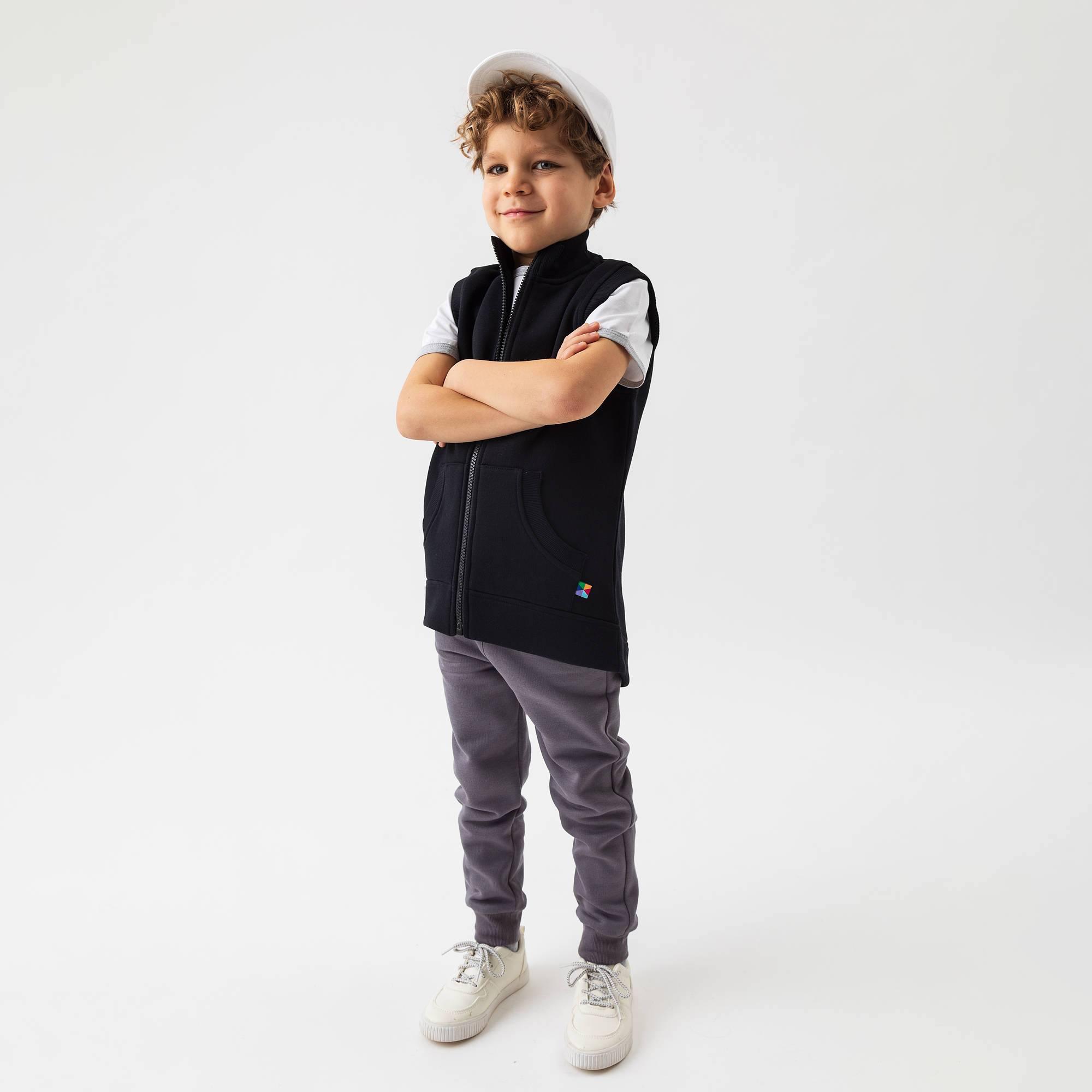 Graphite fleece-lined joggers kids