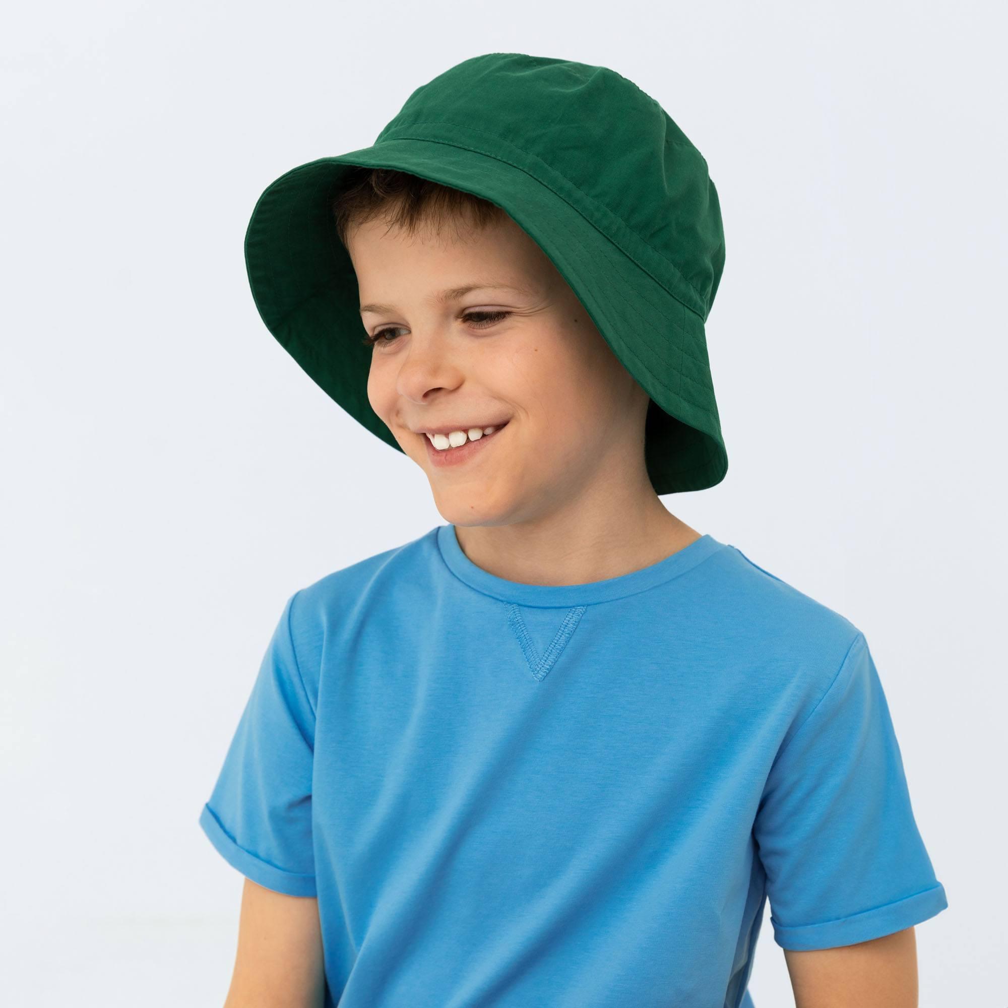 Bottle-green bucket hat