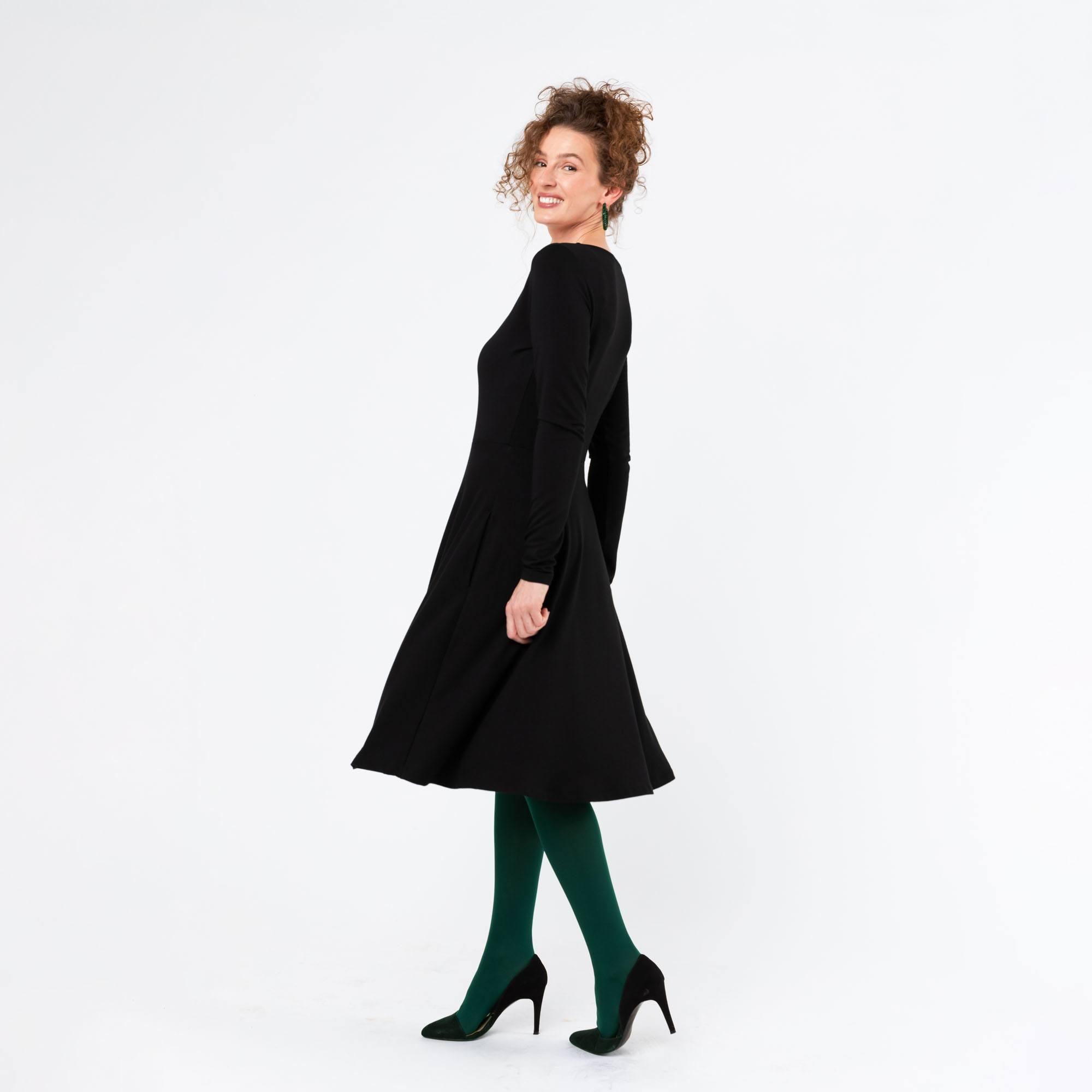 Black long sleeve dress Women