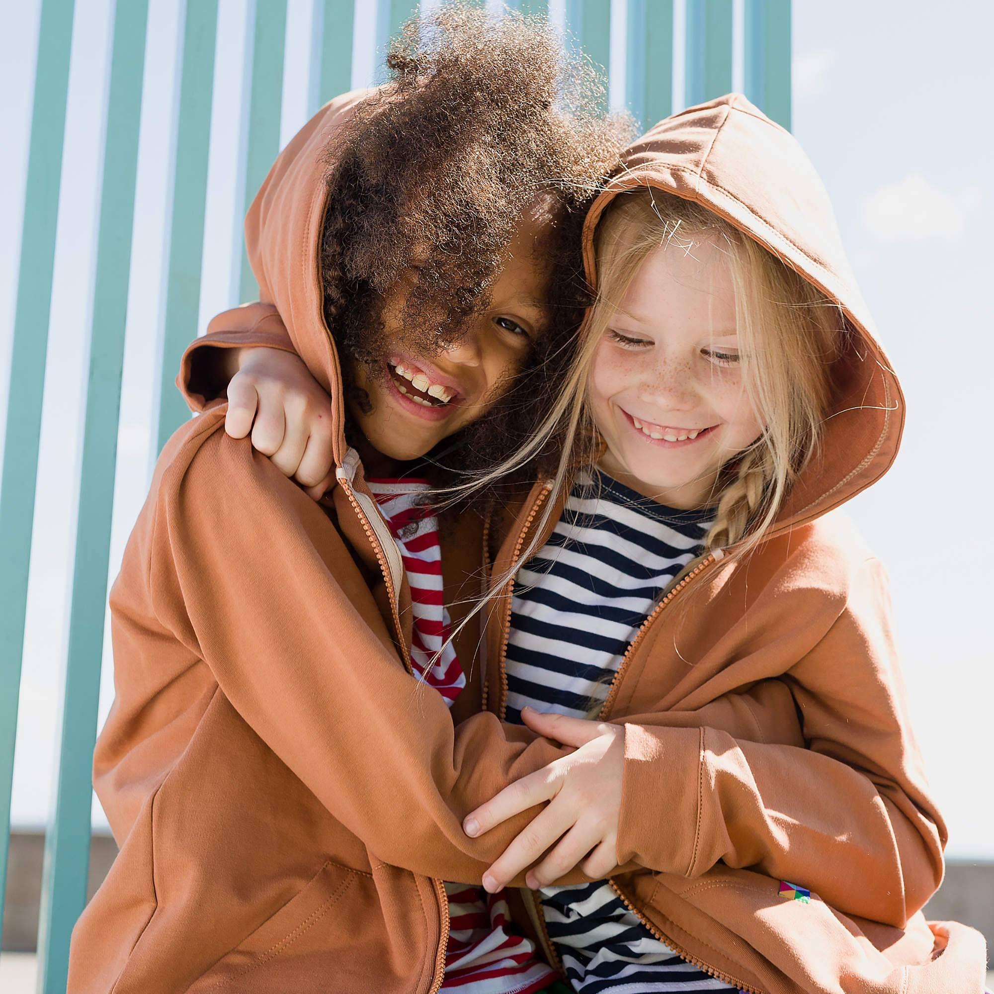 Caramel zip-up hoodie