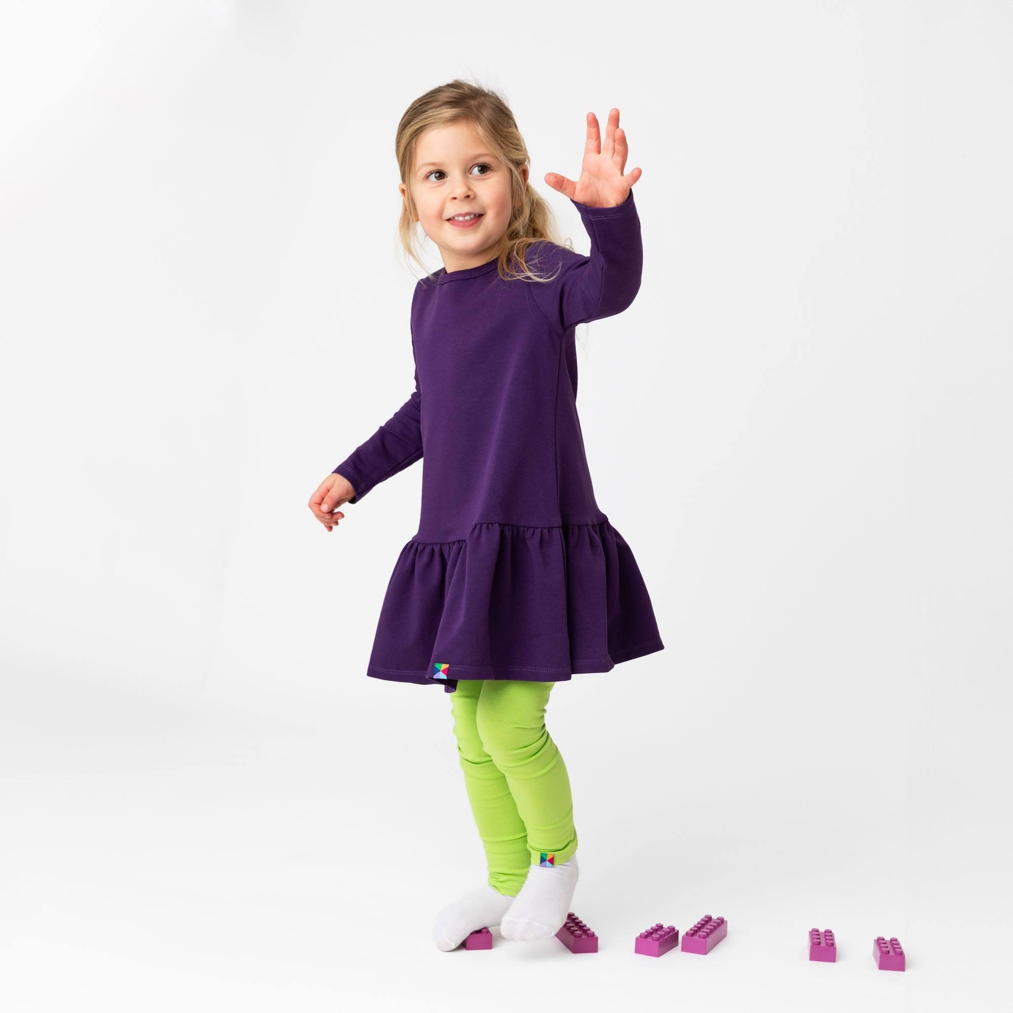 Violet flared sweatshirt dress