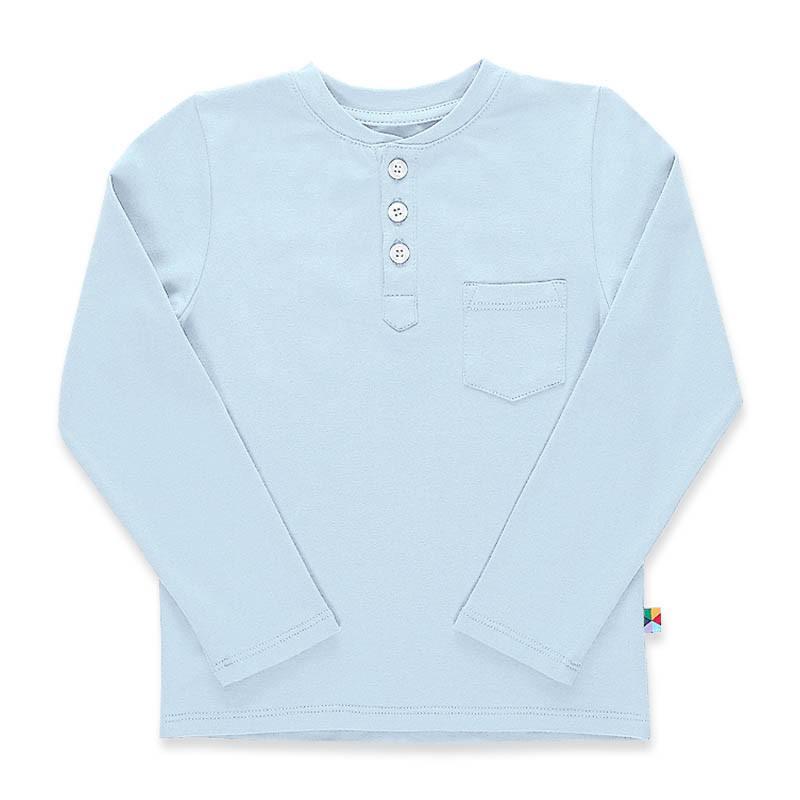 Light blue henley longsleeve shirt