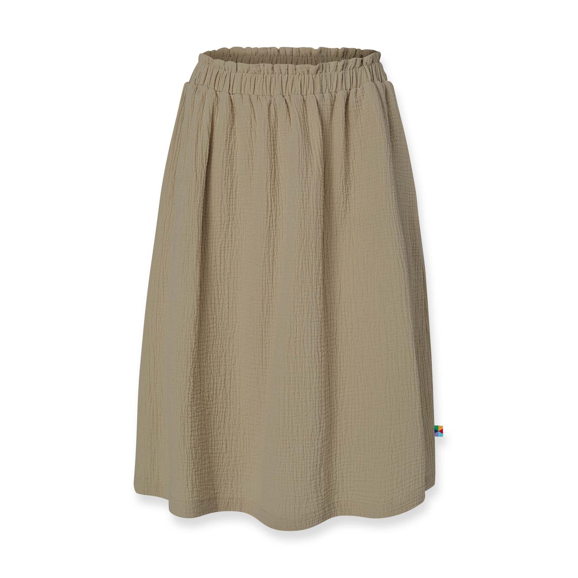 Dark beige muslin skirt Women