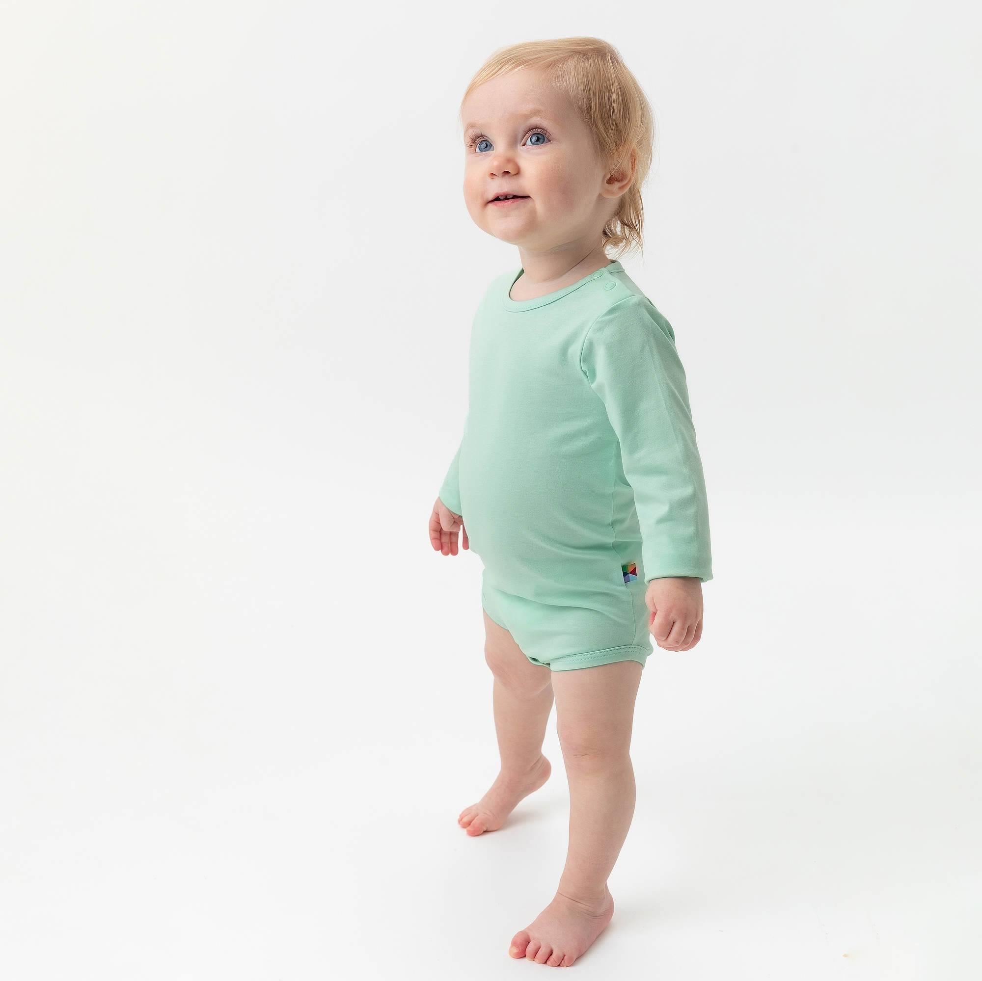 Mint long sleeve bodysuit