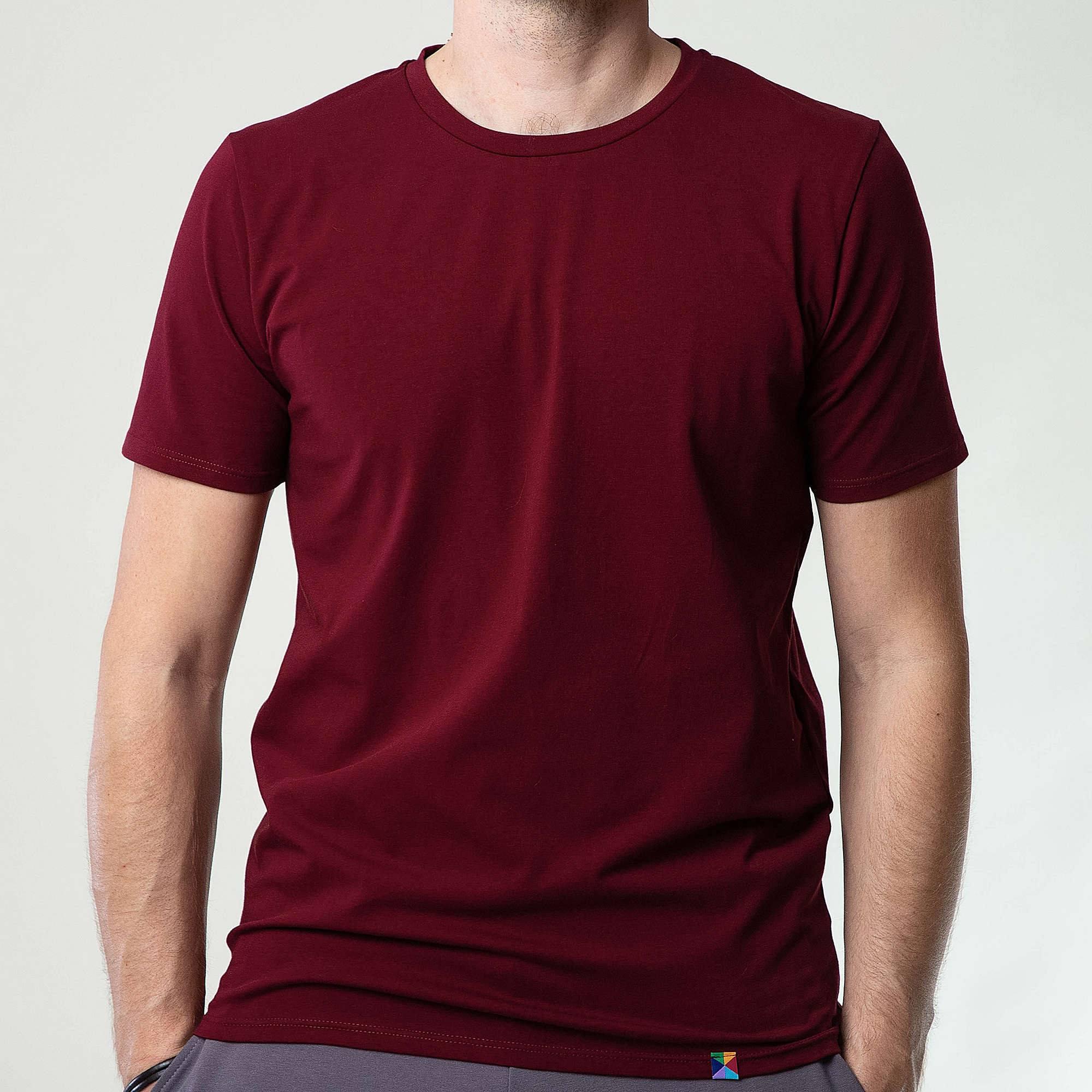 Burgundy T-shirt Men