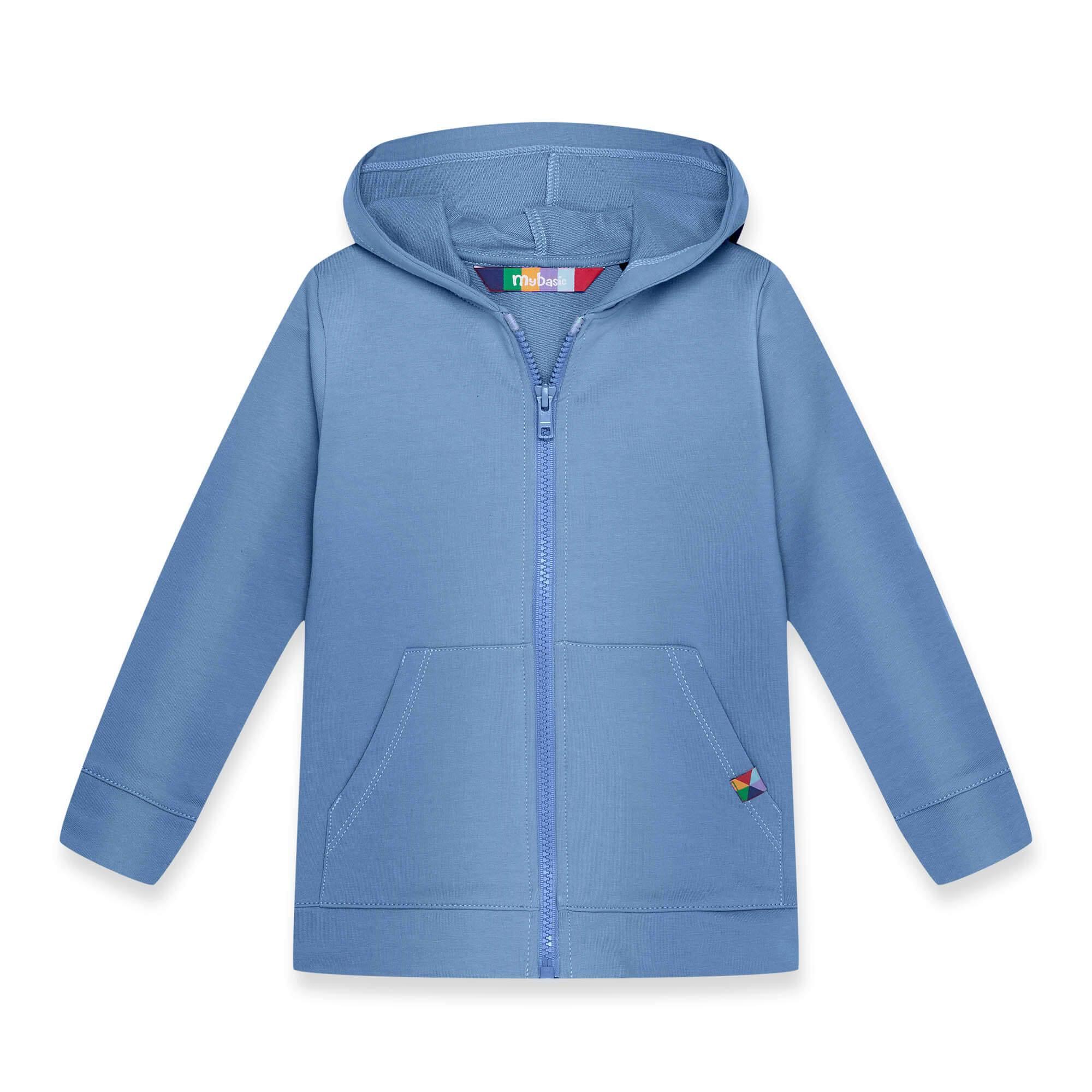 Sky blue zip-up hoodie