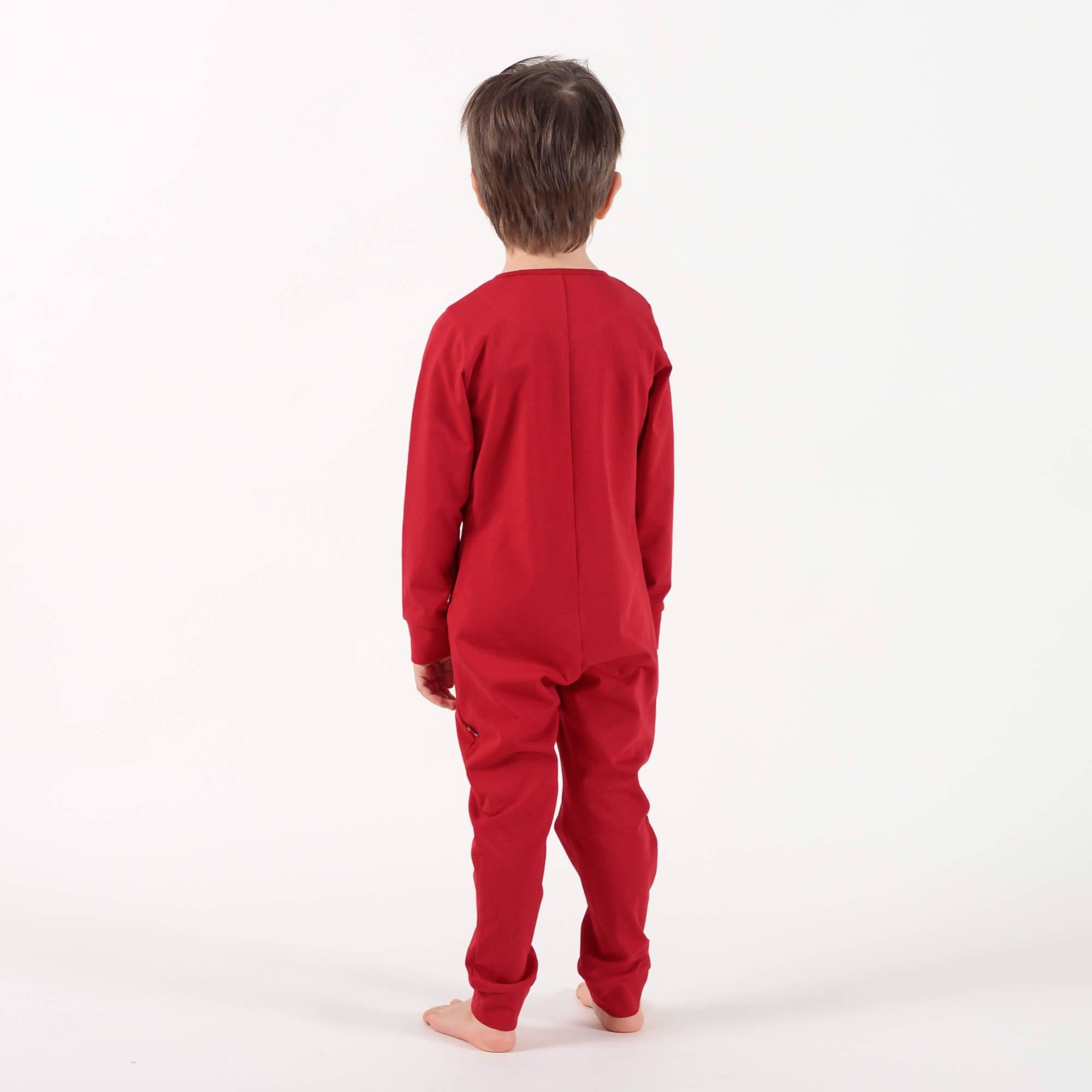 Red romper sleeping suit