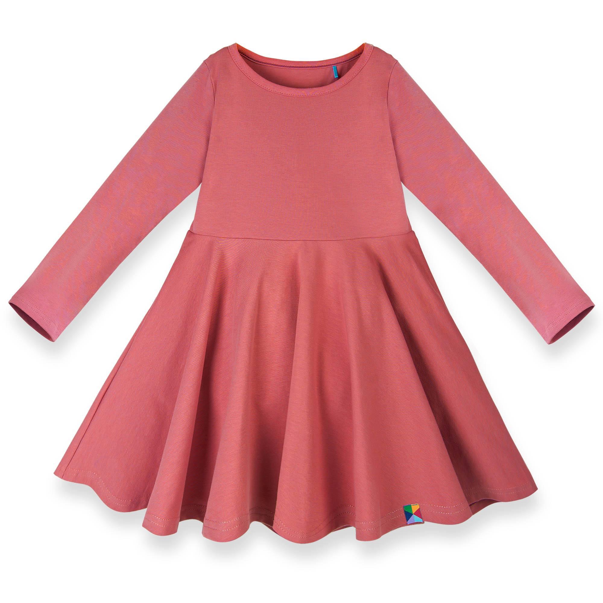 Coral long sleeve dress Baby