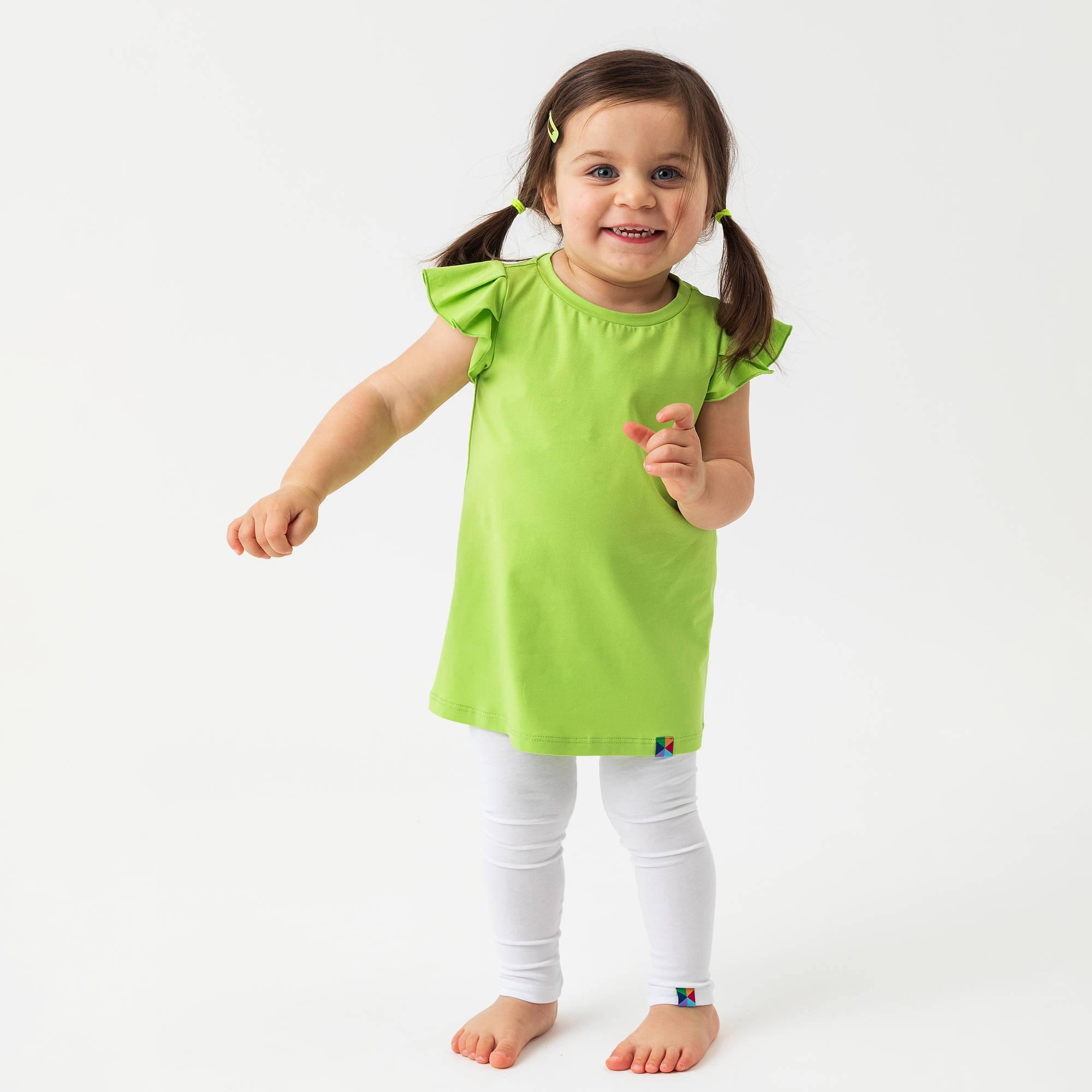 Lime green short butterfly sleeve tunic Baby