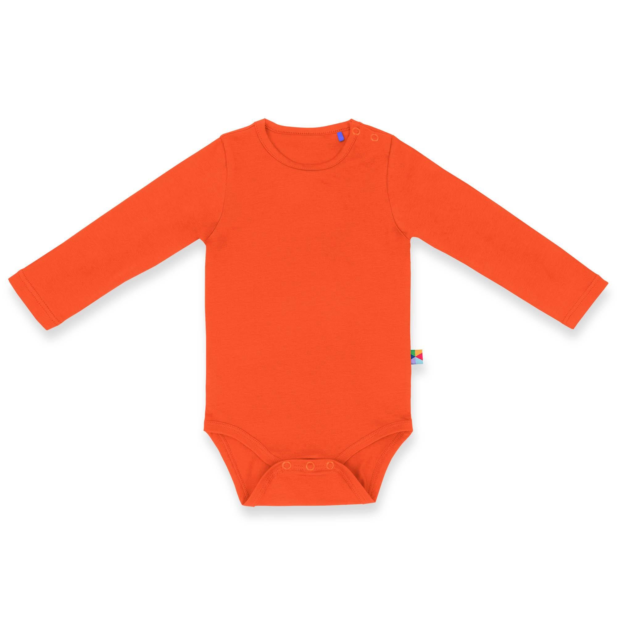 Orange long sleeve bodysuit