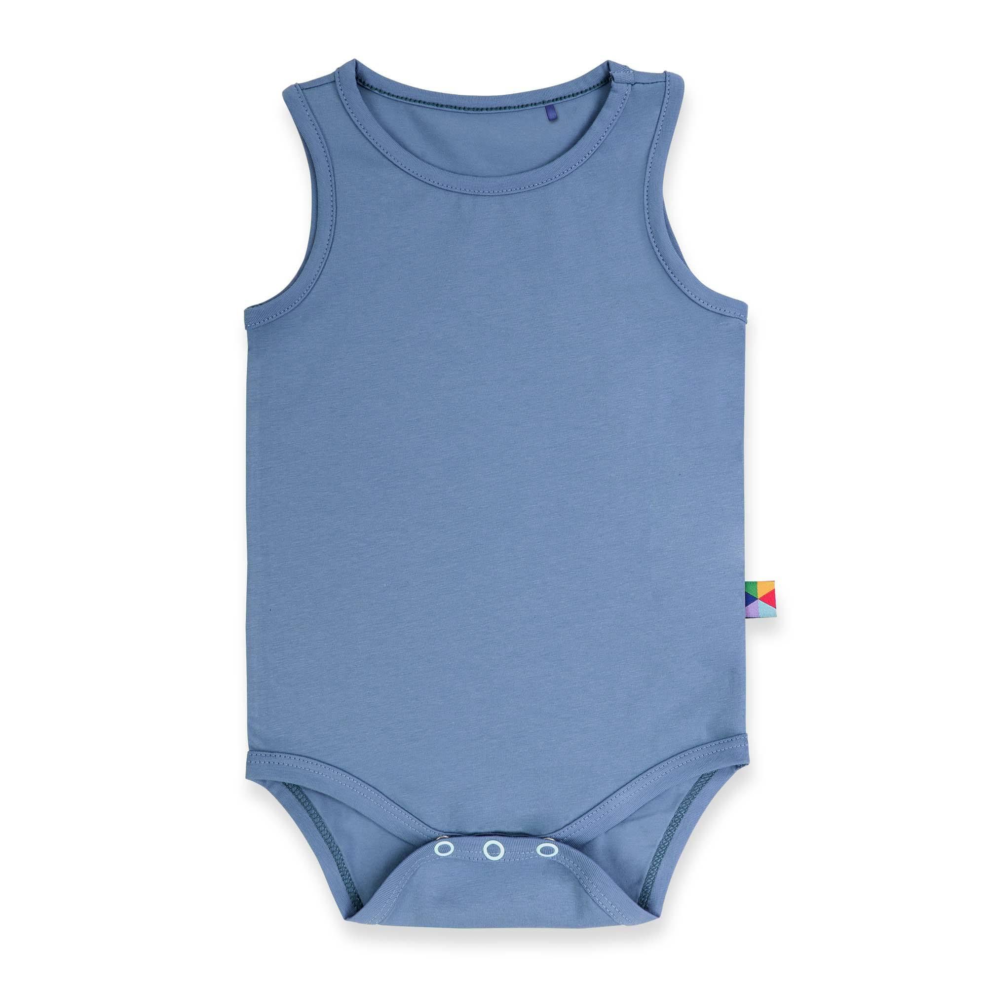 Sky blue sleveless bodysuit