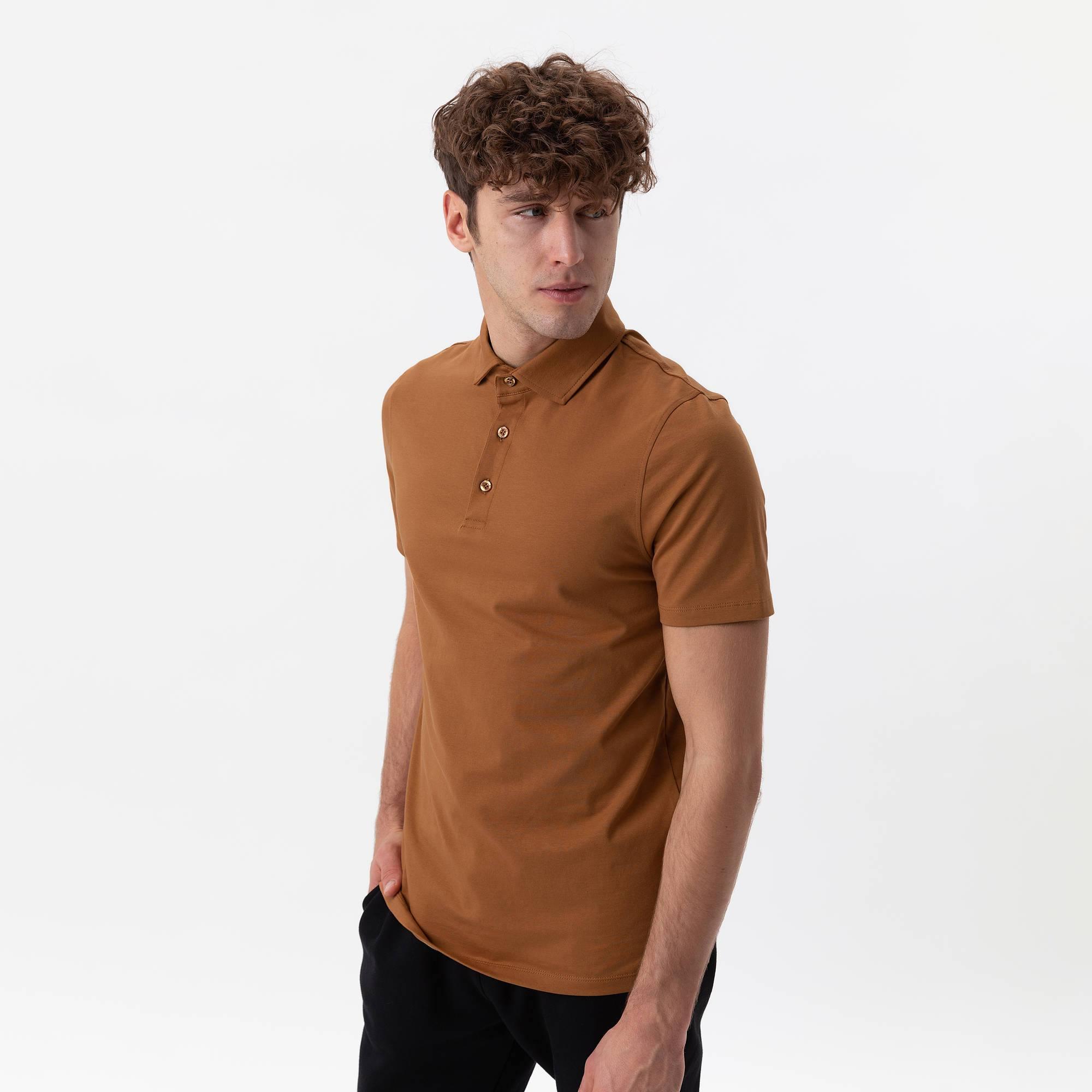 Caramel polo shirt Men