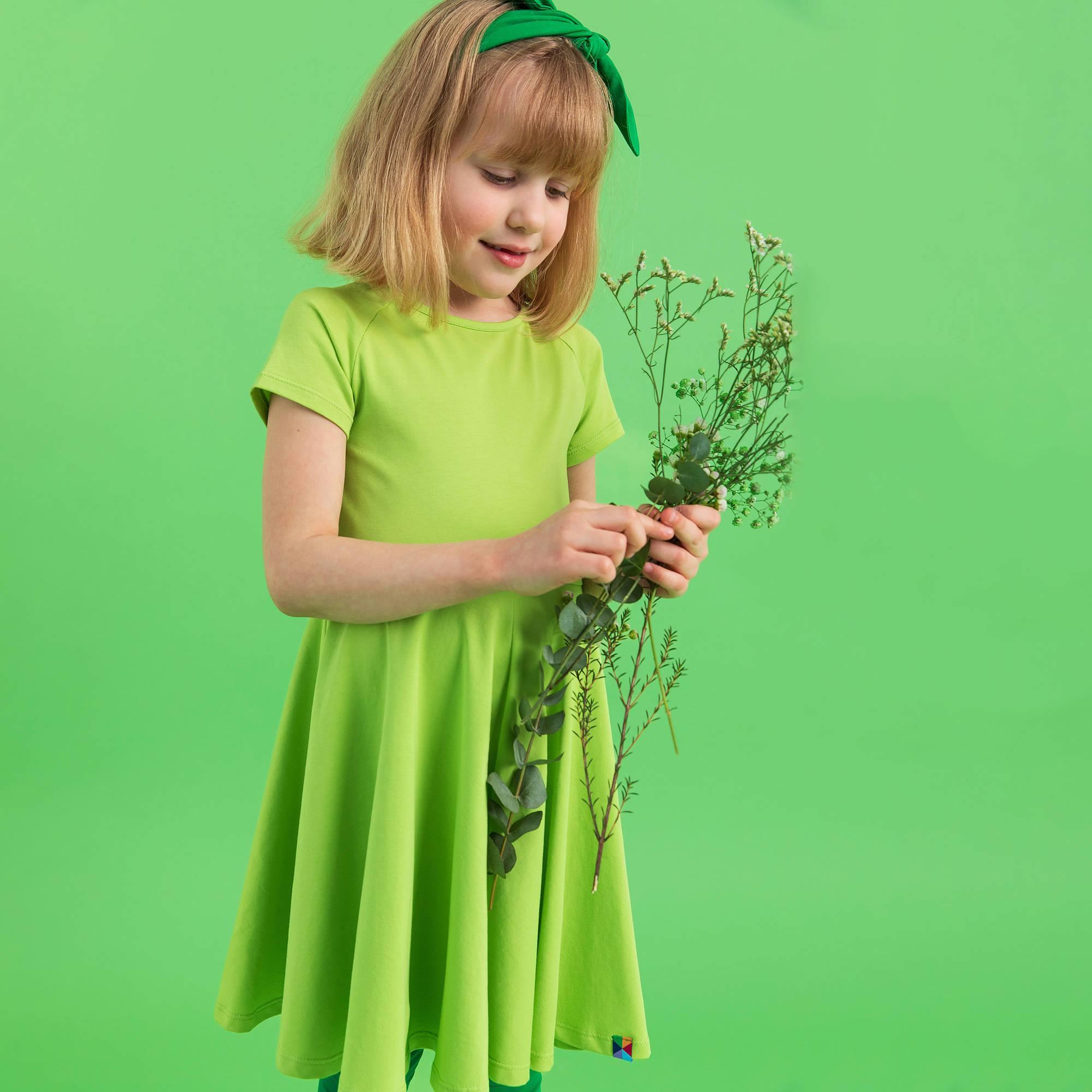 Lime green short sleeve dress