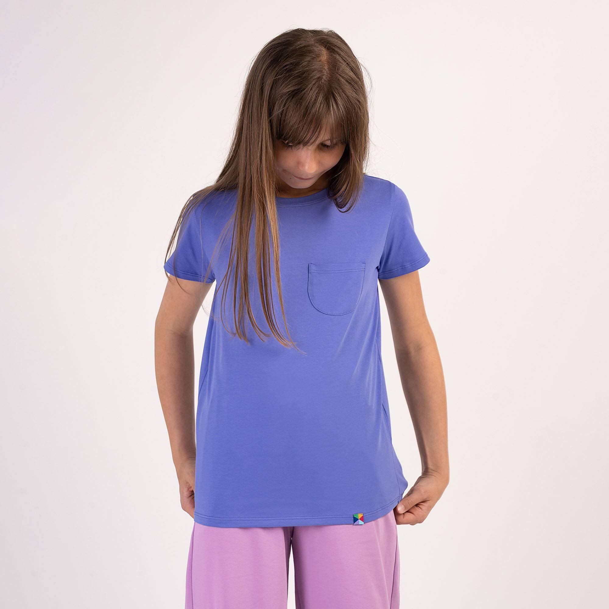 Very peri T-shirt with a pocket Junior