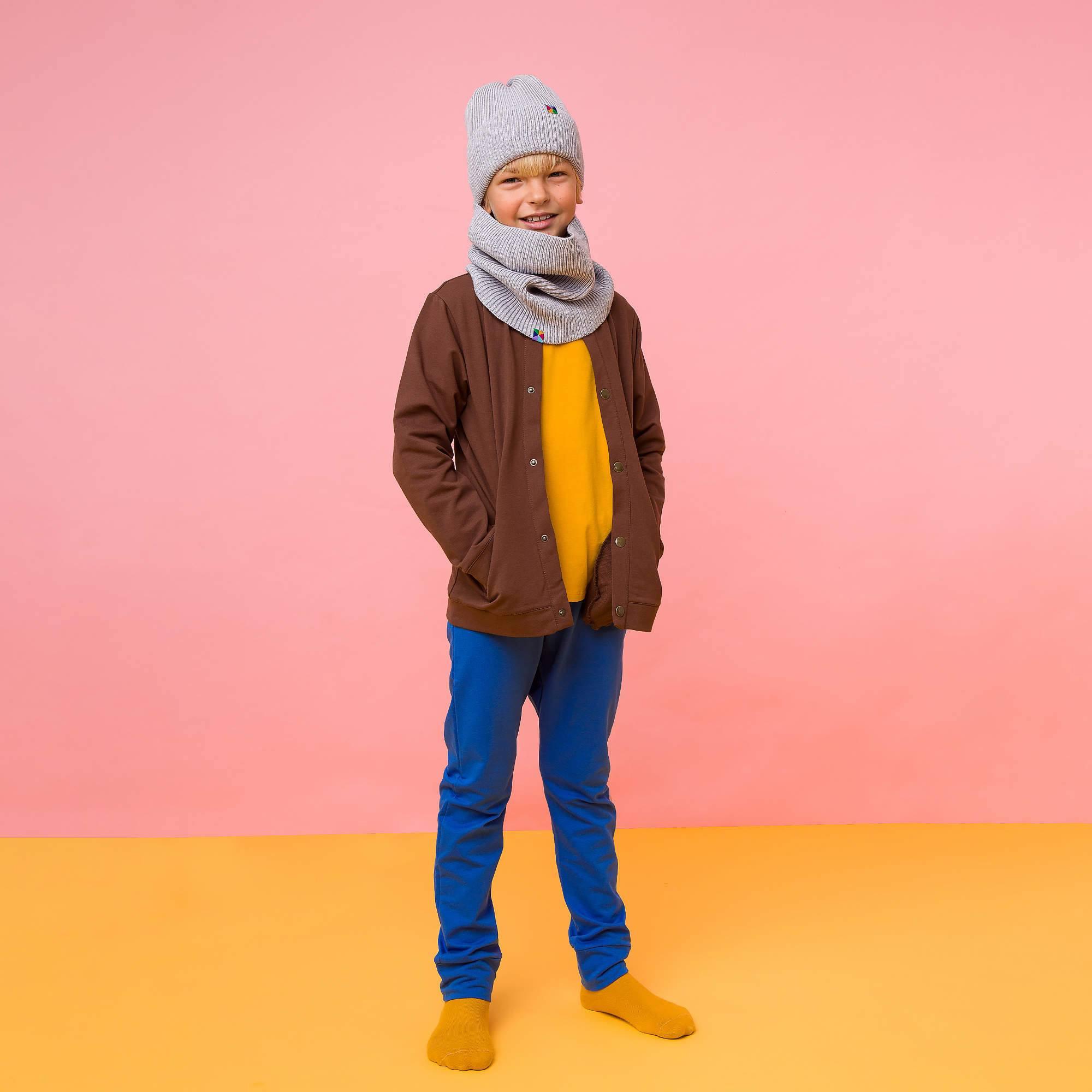 Brown button-up bomber jacket with pockets