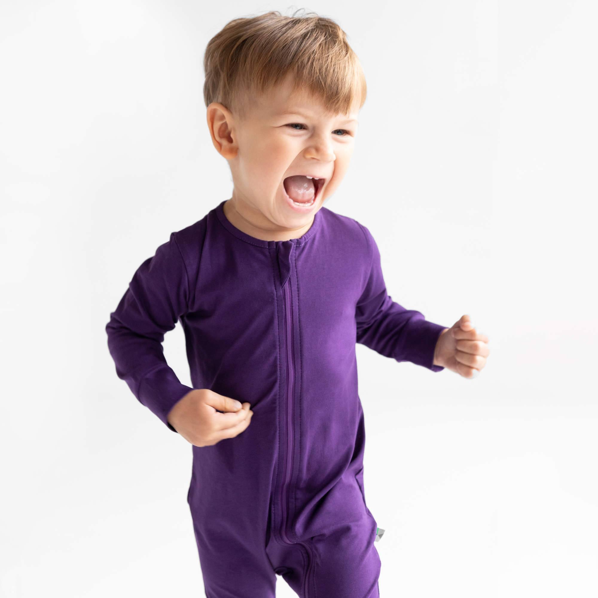 Violet romper suit